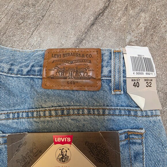 Vintage Levi's 540 Brown Tab Relaxed Fit Jeans Wrinkle Free USA Made Sz 40/32 - Picture 7 of 13